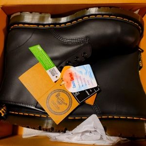 Brand new Dr martens steel toe boots with tags and box